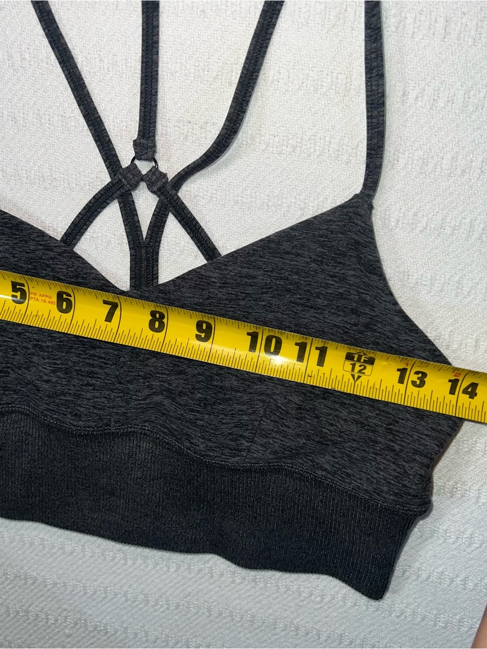 Alo Yoga Alosoft Lavish Sports Bra Size M Heather Gray EUC Athleisure Pilates - Picture 7 of 8